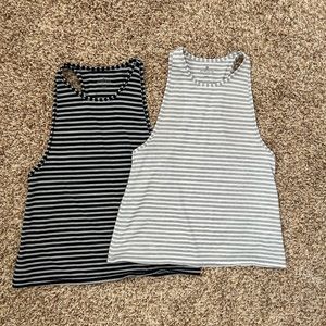 Athleta striped racerback tanks XXS